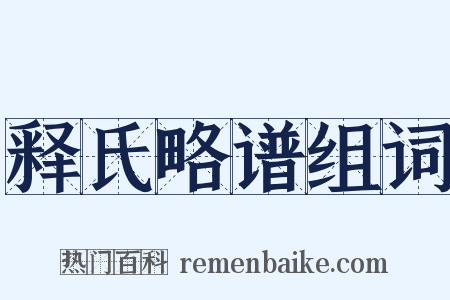 释氏略谱组词是什么意思的图片